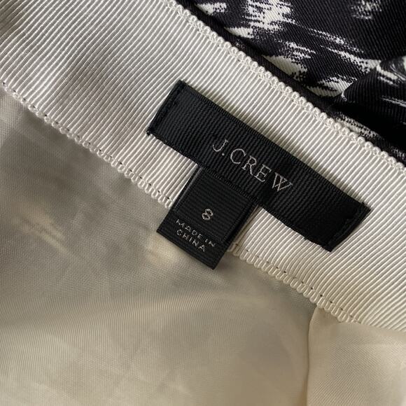 J. CREW Pleated Mini Skirt Womens Sz 8 Black Southwestern Aztec Tribal - Picture 5 of 7